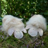 Gebastelte Schafe mit echter Wolle